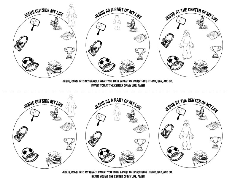 Jesus Center Diagram for kids